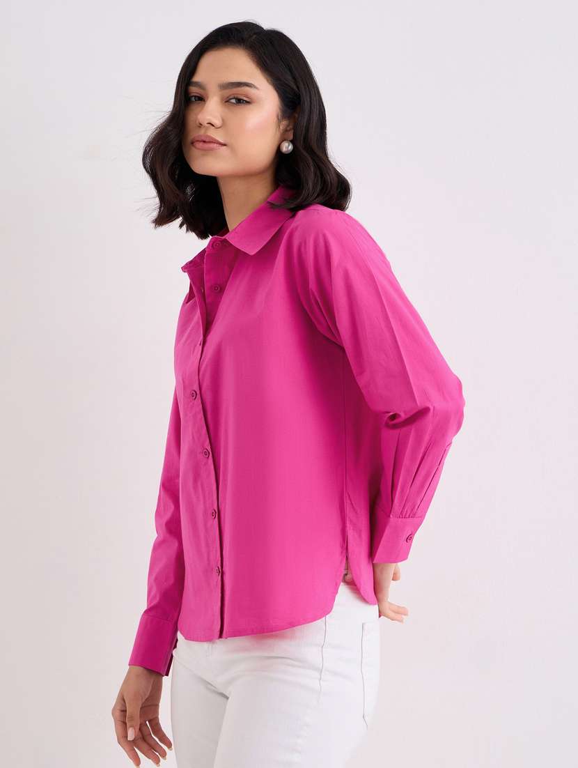 women collared long sleeve regular fit shirt - 22083529 - Standard Image - 2