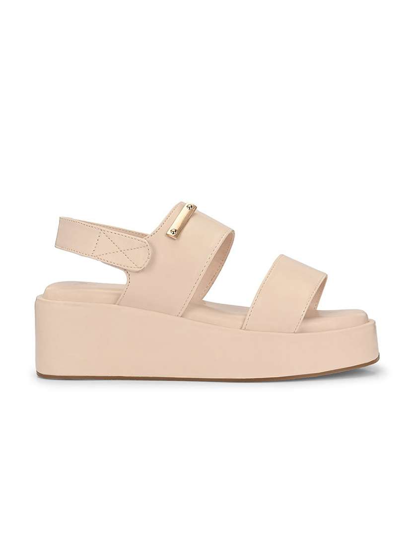 women off white back strap wedge - 22083535 - Standard Image - 2