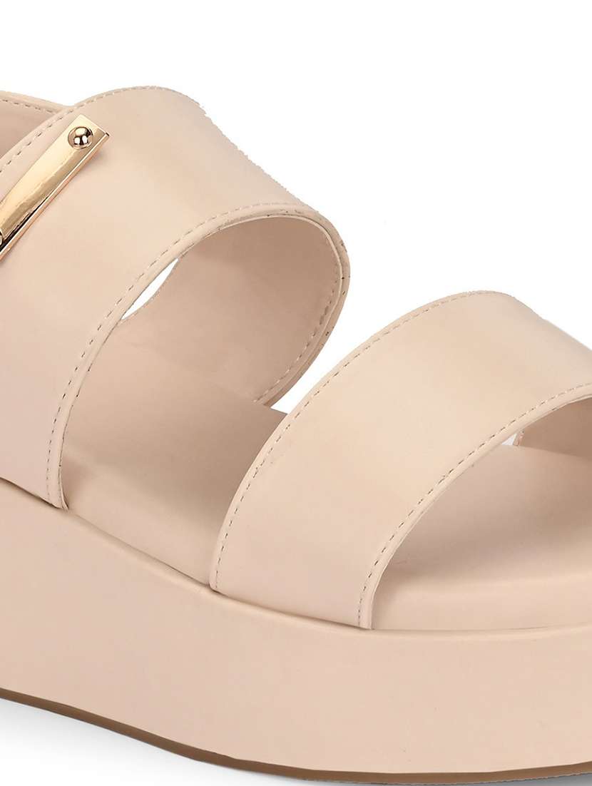 women off white back strap wedge - 22083535 - Standard Image - 7