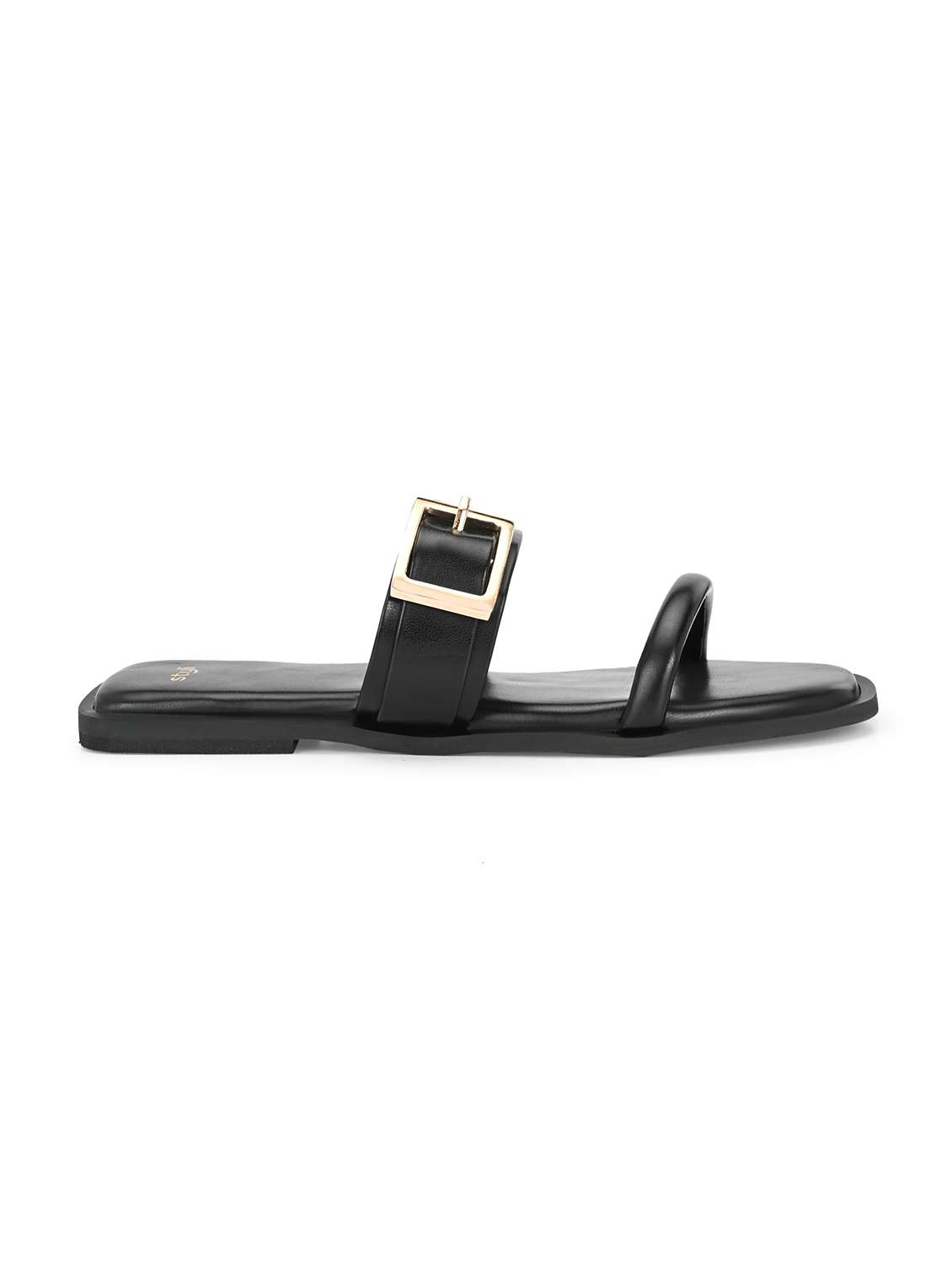 women black slip on flat sandal - 22083540 -  Standard Image - 2