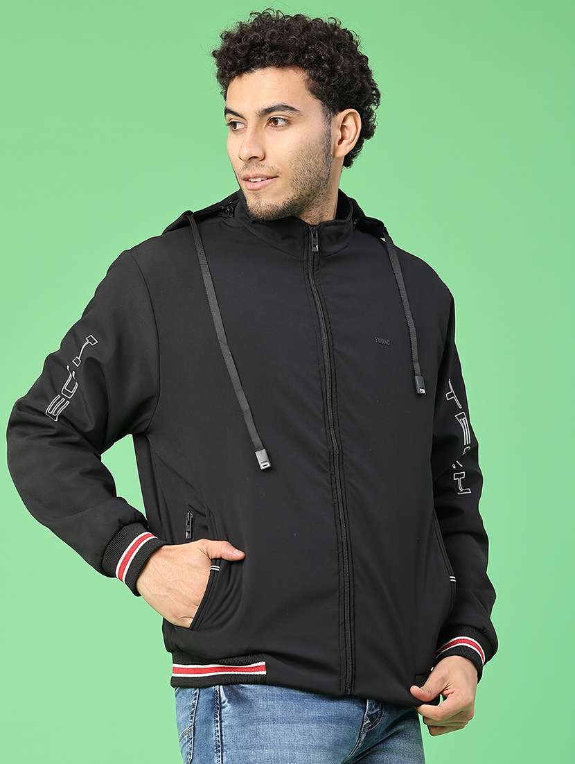 men solid long sleeve lightweight bomber jacket - 22083959 -  Standard Image - 2