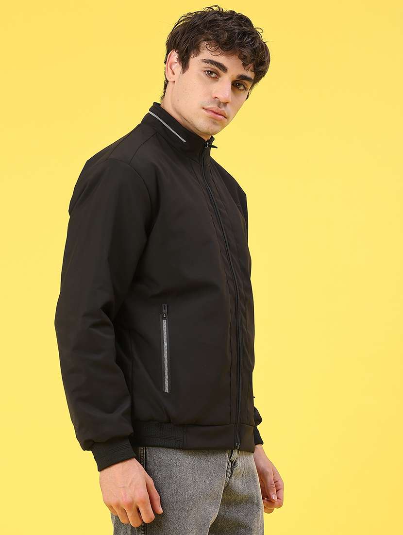 Men Solid Long Sleeve Bomber Jacket - 22083960 -  Standard Image - 2