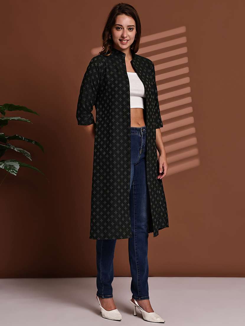 blue cotton shrug - 22084525 -  Standard Image - 2