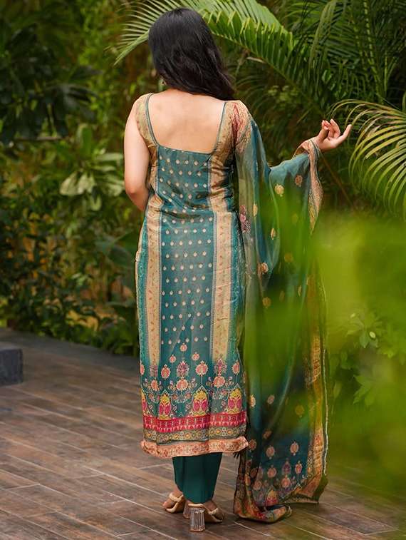 women printed sleeveless kurta pant with dupatta set - 22084534 - Standard Image - 2
