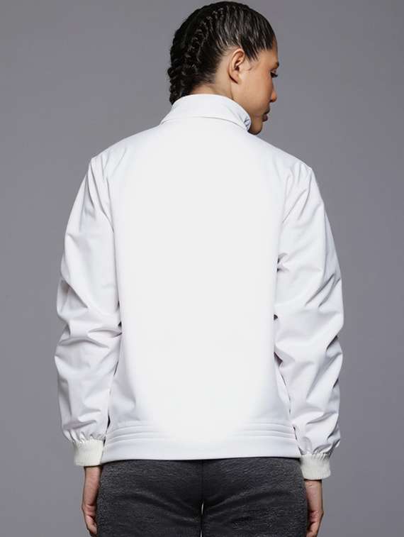 women white solid long sleeve bomber jacket - 22084559 - Standard Image - 2
