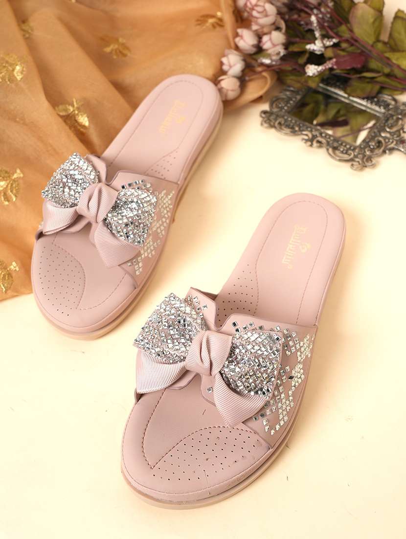 women solid slip on wedges