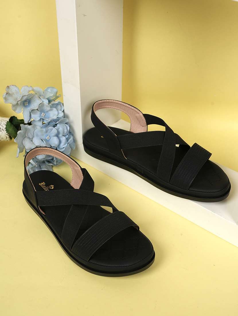 women solid strappy back strap wedge - 22084640 - Zoom Image - 0