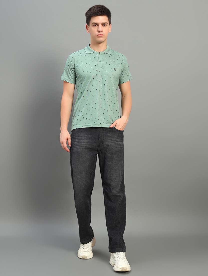 men printed short sleeve regular fit polo t-shirt - 22084677 - Standard Image - 2