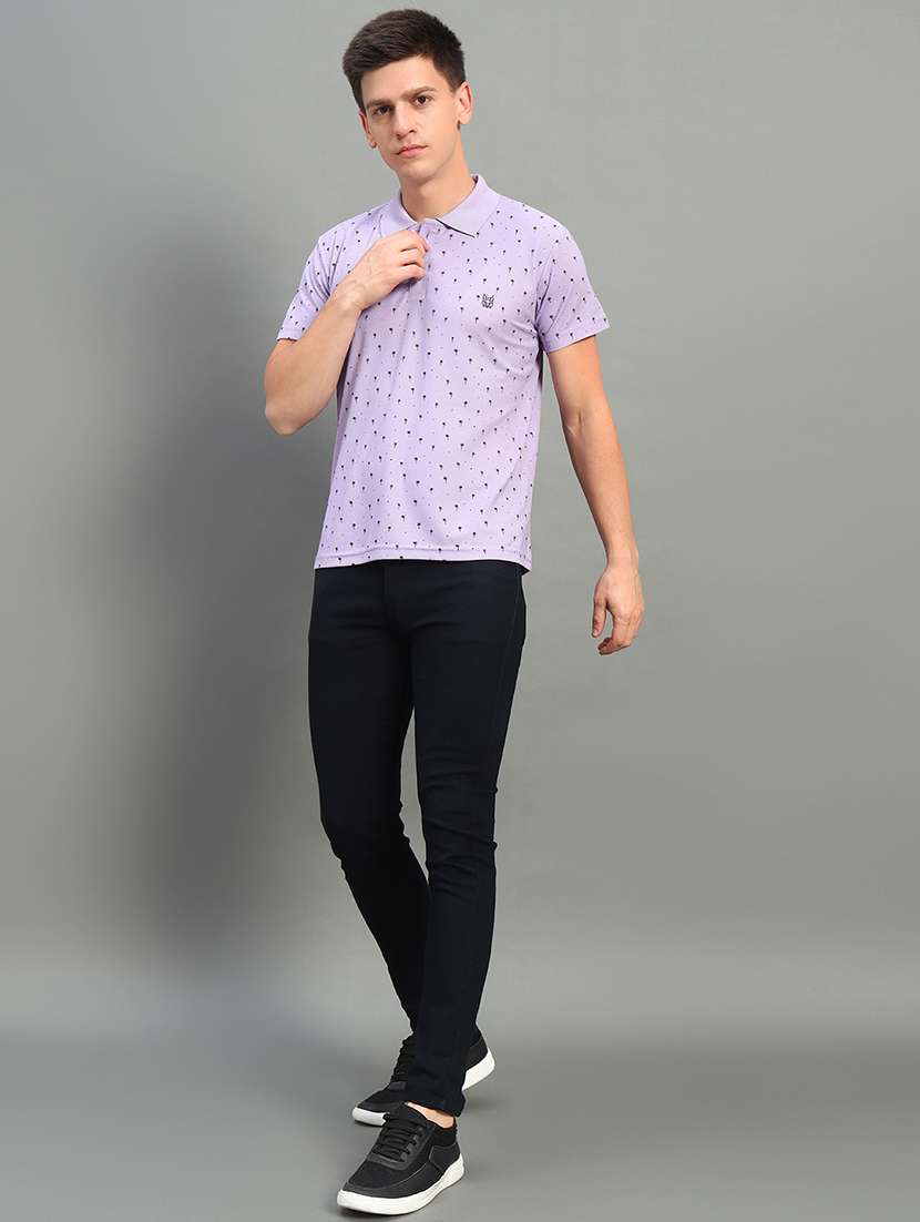 men printed short sleeve regular fit polo t-shirt - 22084680 -  Standard Image - 2