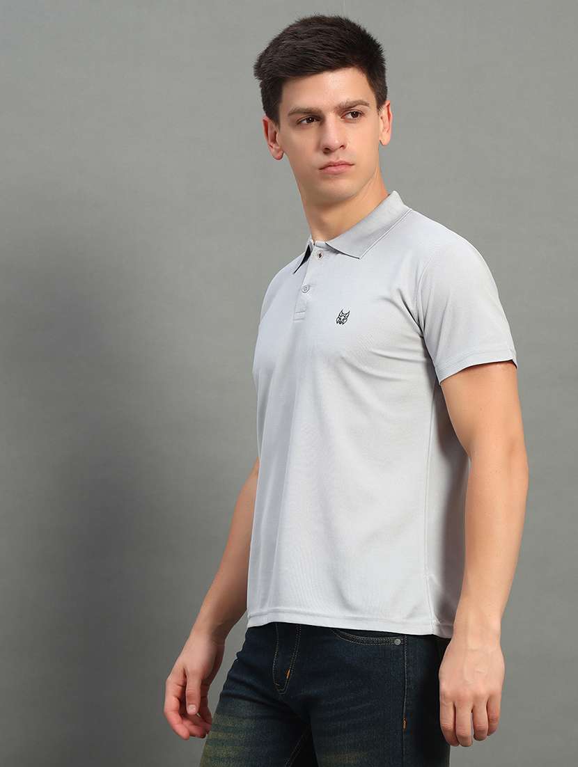 men solid short sleeve regular fit polo t-shirt - 22084683 - Zoom Image - 0
