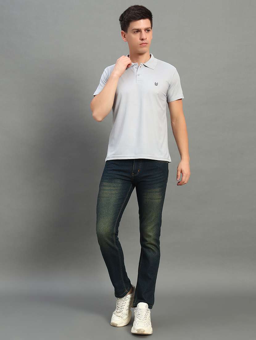 men solid short sleeve regular fit polo t-shirt - 22084683 - Standard Image - 2