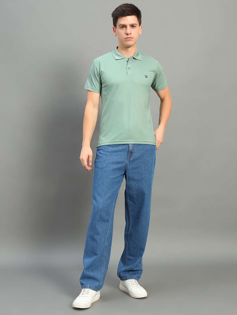 men solid short sleeve regular fit polo t-shirt - 22084686 -  Standard Image - 2