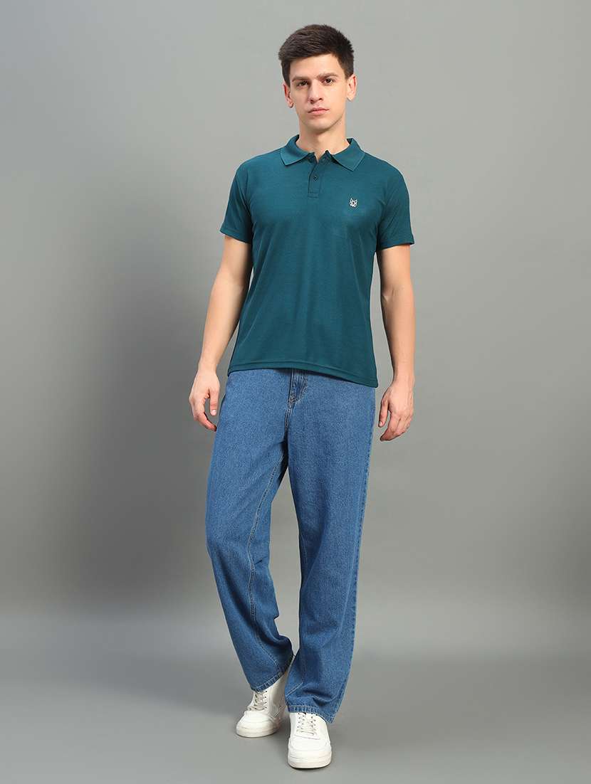 men solid short sleeve regular fit polo t-shirt - 22084689 -  Standard Image - 2