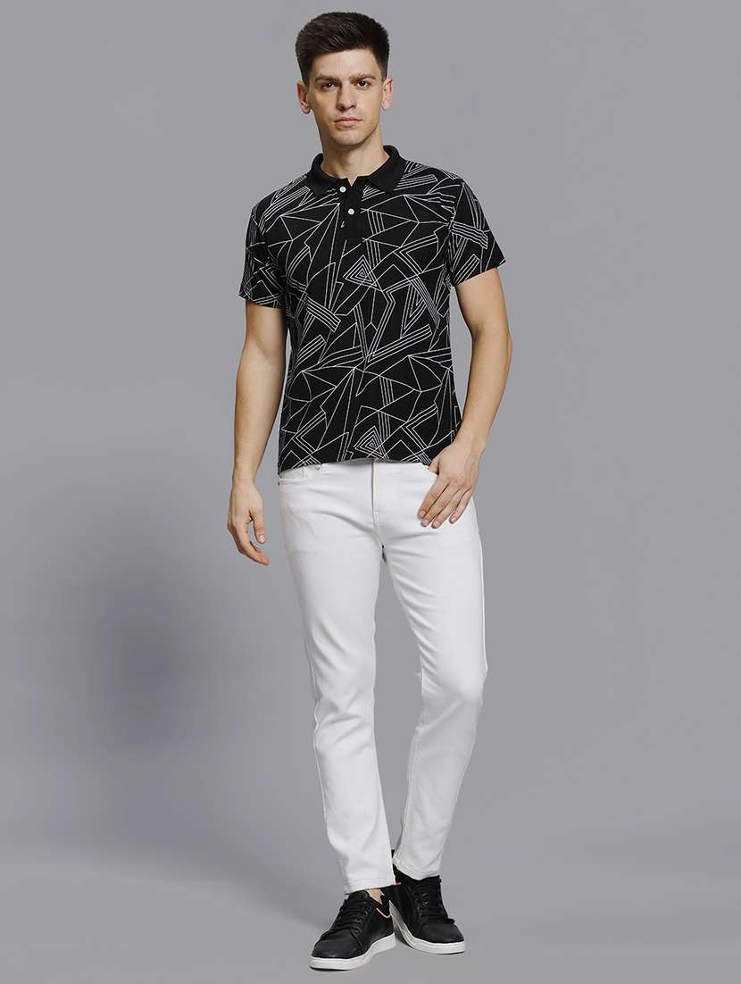 men all over print short sleeve regular fit polo t-shirt - 22084697 -  Standard Image - 2