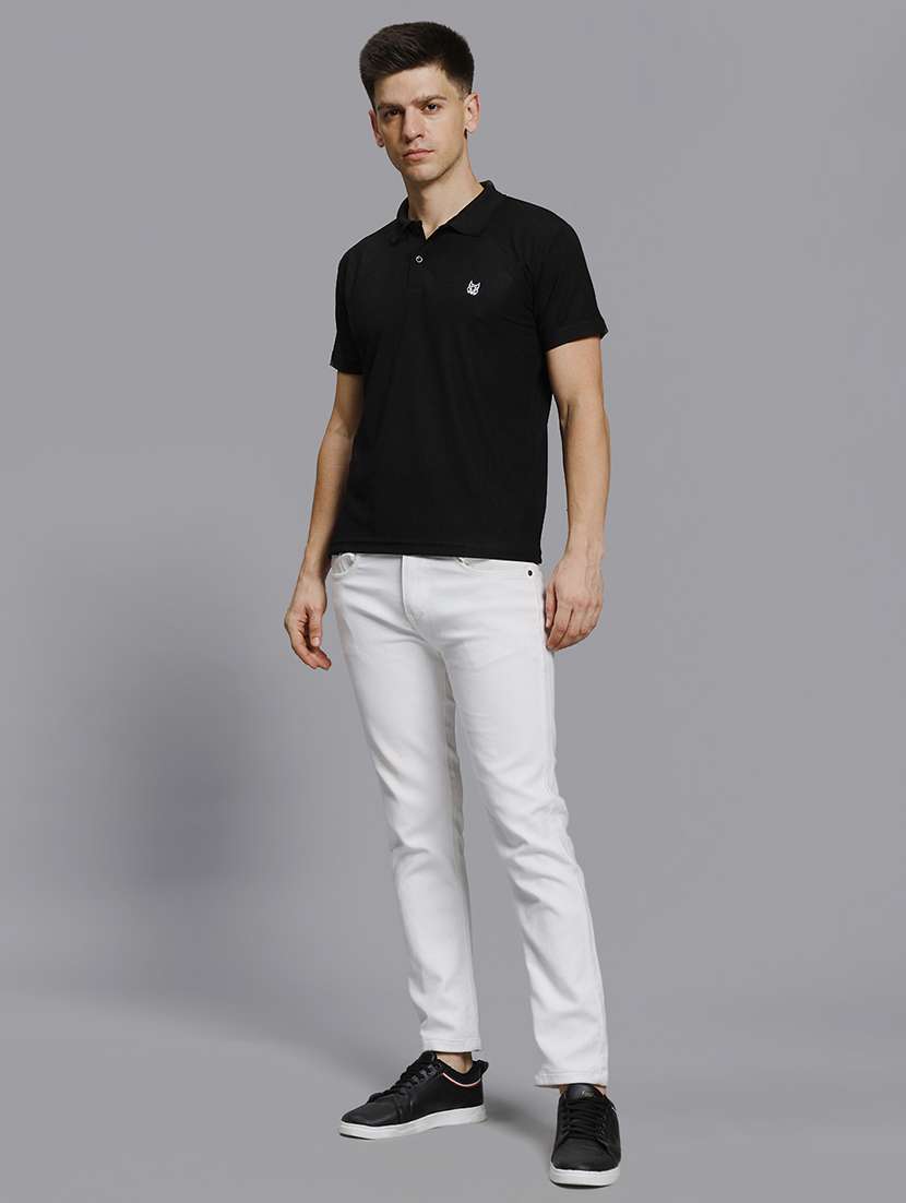 men solid short sleeve regular fit polo t-shirt - 22084700 -  Standard Image - 2