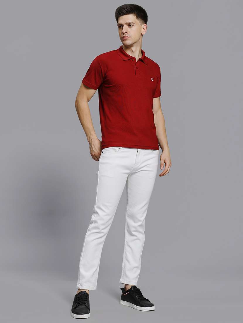 men solid short sleeve regular fit polo t-shirt - 22084701 -  Standard Image - 2
