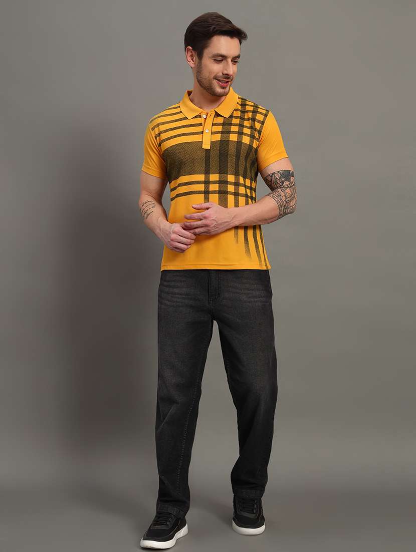 men printed short sleeve regular fit polo t-shirt - 22084707 -  Standard Image - 2