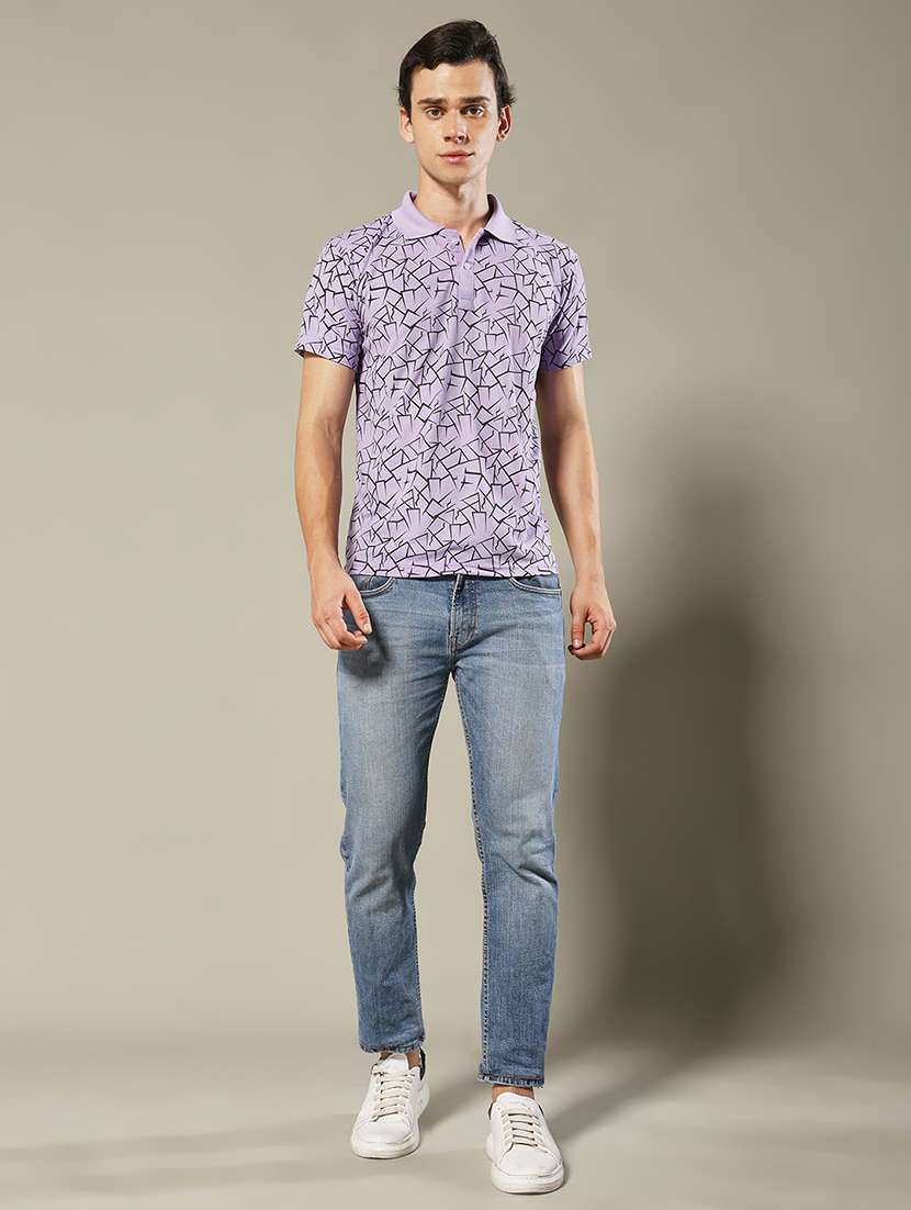 men printed short sleeve regular fit polo t-shirt - 22084712 - Standard Image - 2