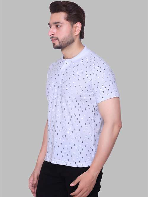 men printed short sleeve regular fit polo t-shirt - 22084715 -  Standard Image - 0