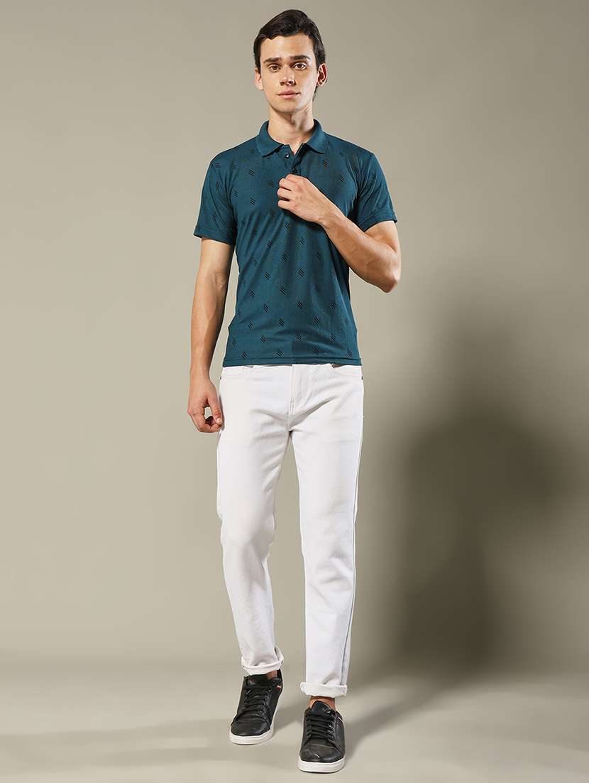 men printed short sleeve regular fit polo t-shirt - 22084716 -  Standard Image - 2