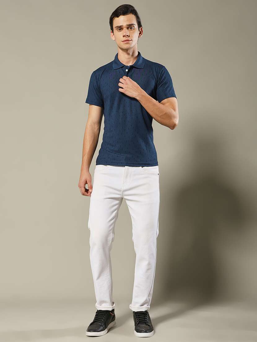 men printed short sleeve regular fit polo t-shirt - 22084720 -  Standard Image - 2