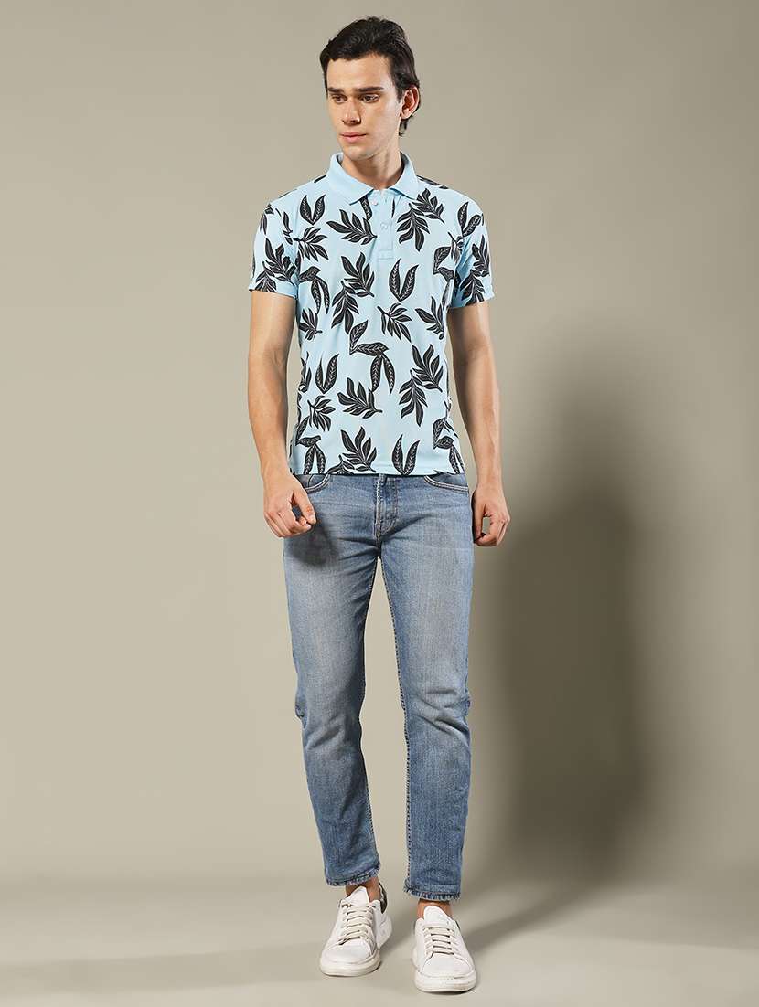 men printed short sleeve regular fit polo t-shirt - 22084723 -  Standard Image - 2