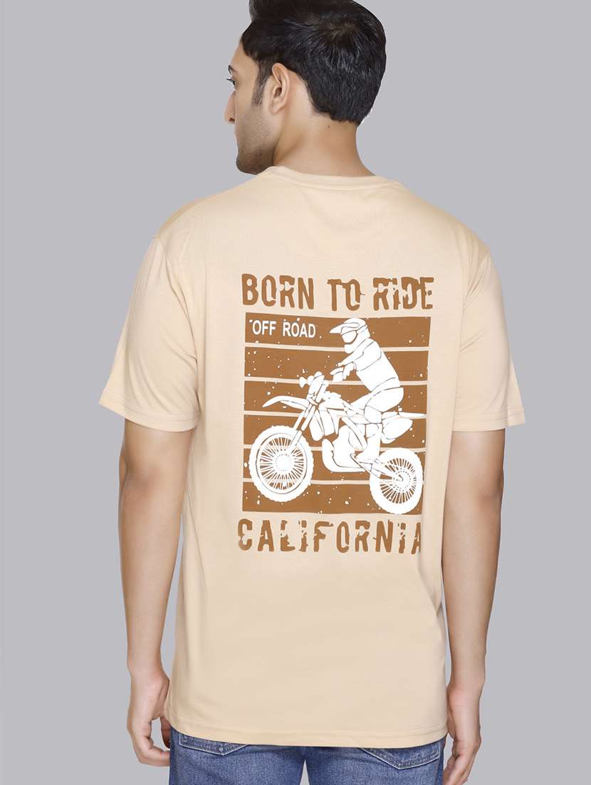 men back print round neck regular fit t-shirt