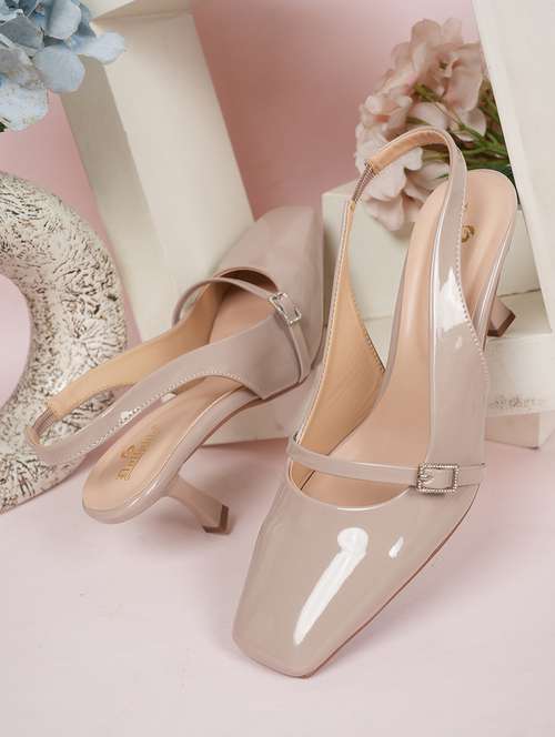 women solid back strap kitten heel sandals - 22084744 - Standard Image - 0