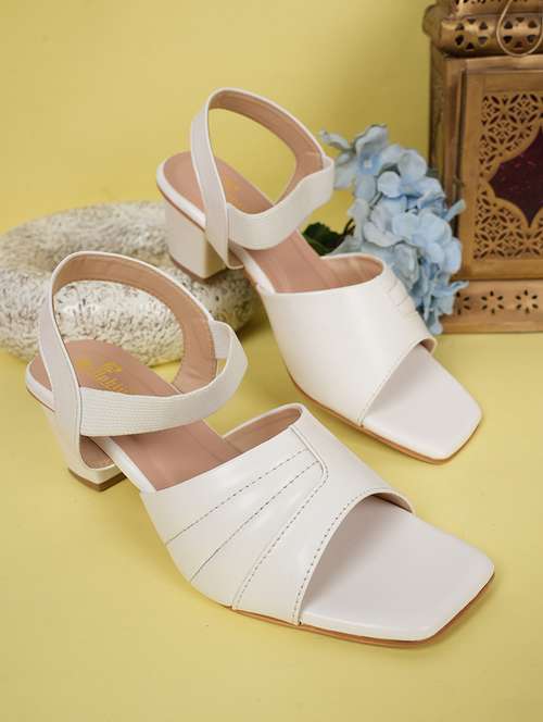 women solid back strap block heel sandals - 22084753 - Standard Image - 0