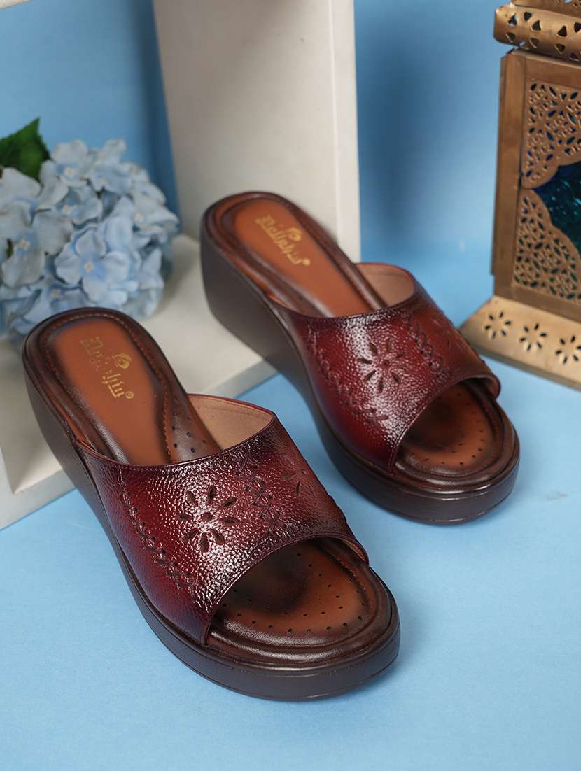 women solid slip on platform wedges - 22084758 - Zoom Image - 0