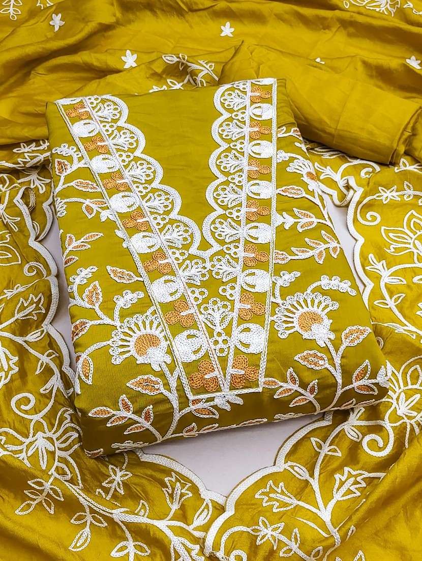 women solid with work unstitched suit set - 22084780 -  Standard Image - 2