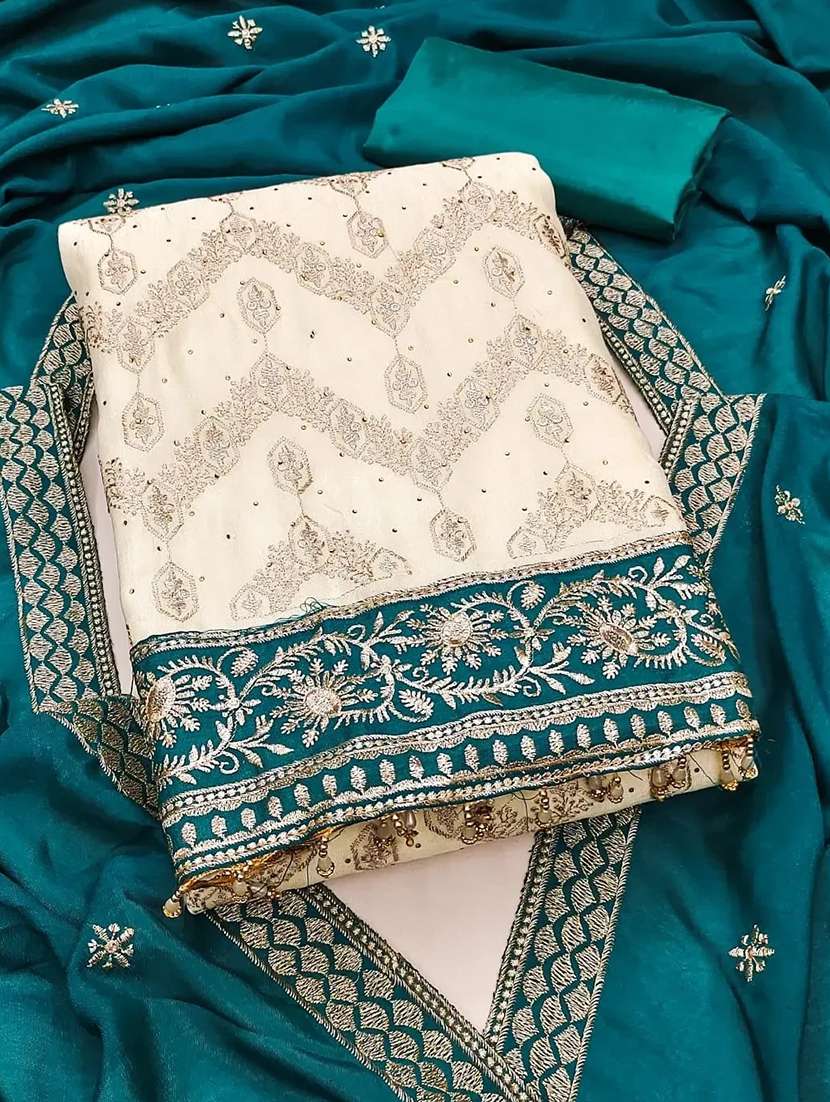 women solid with work unstitched suit set - 22084783 -  Standard Image - 2