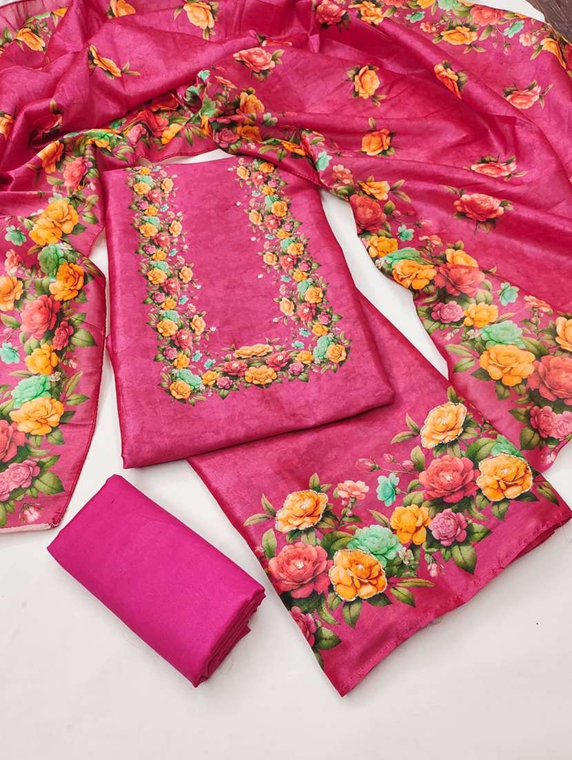 women floral printed unstitched suit set - 22084797 -  Standard Image - 2