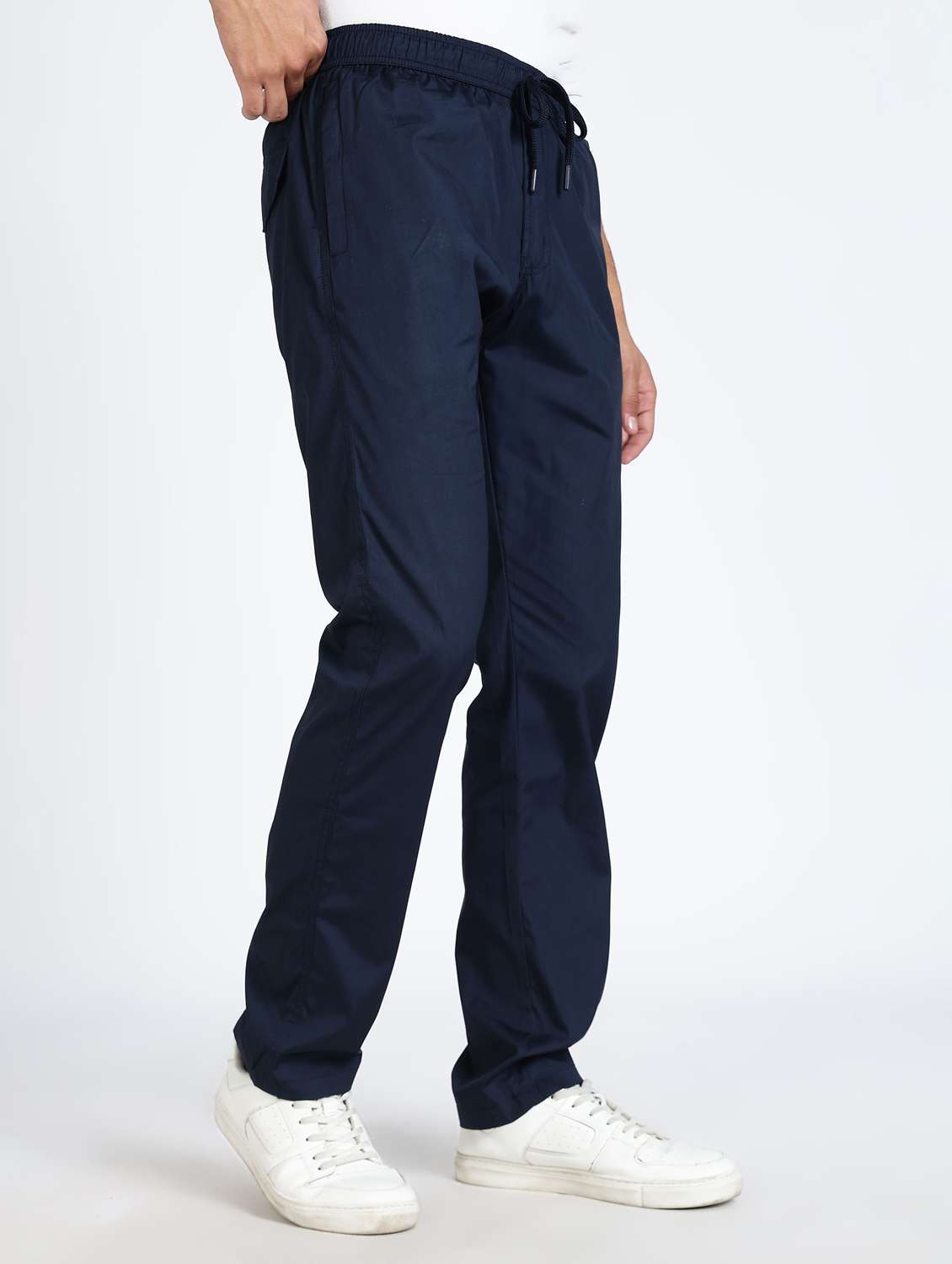 men solid mid rise chinos casual trouser - 22084853 -  Standard Image - 2