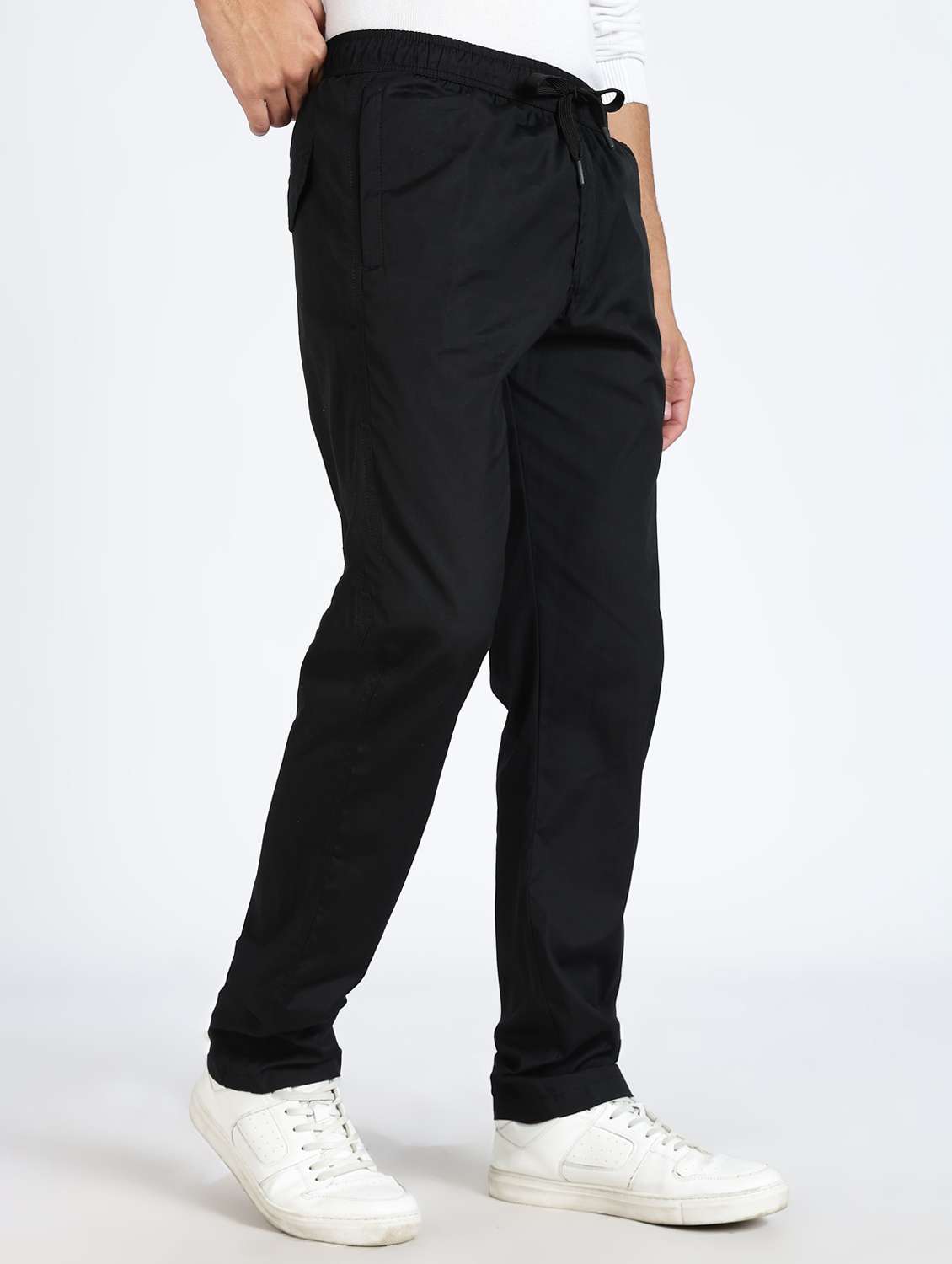 men solid mid rise chinos casual trouser - 22084854 - Standard Image - 2
