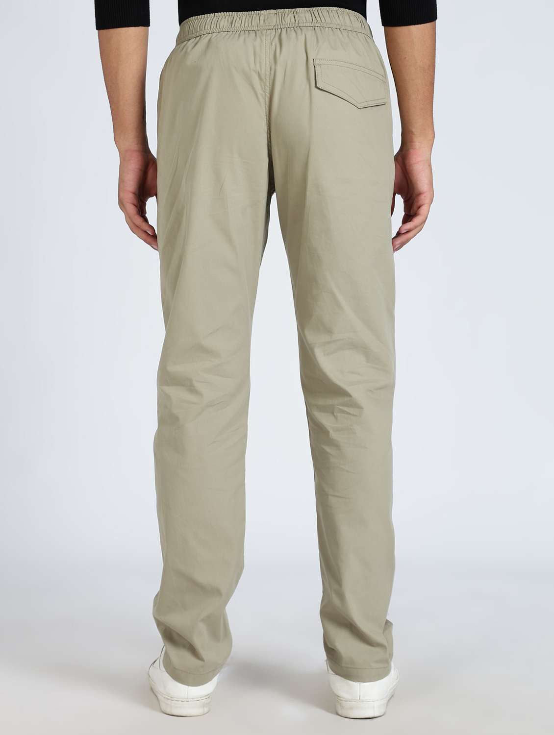men solid mid rise chinos casual trouser - 22084859 -  Standard Image - 2