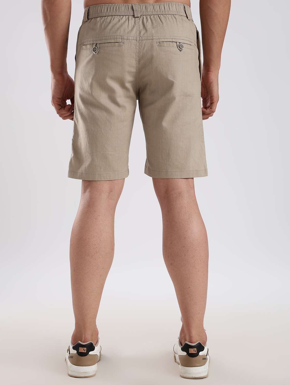 men solid mid rise regular fit shorts - 22084969 - Standard Image - 2