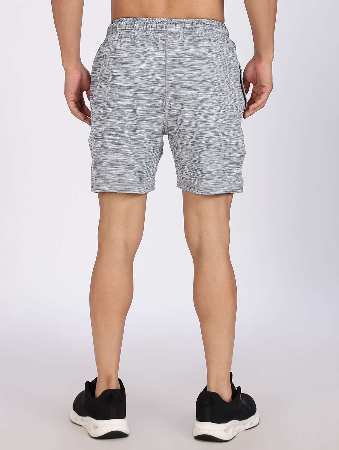 men melange t-shirt & shorts co-ord set - 22085144 -  Standard Image - 2