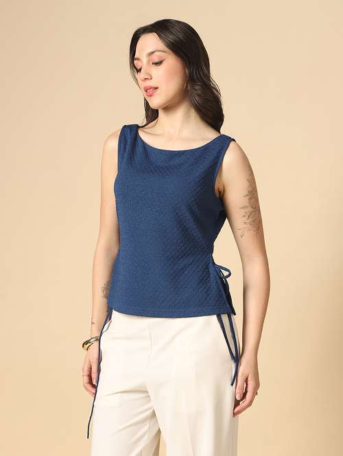 women solid sleeveless regular top - 22085213 - Standard Image - 0