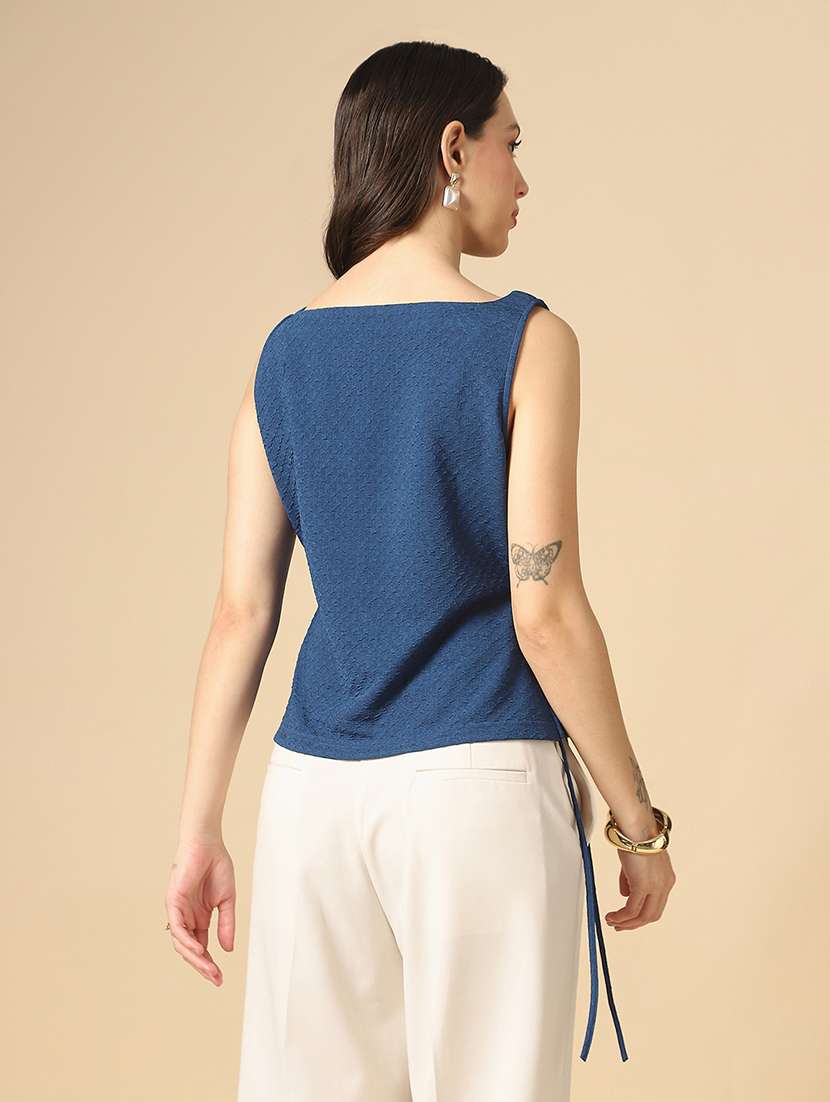 women solid sleeveless regular top - 22085213 - Standard Image - 2