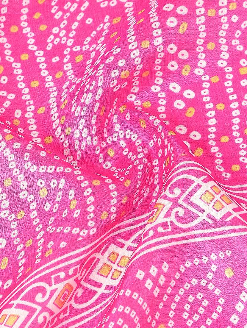 pink silk bandhani print dupatta festive wear - 22085226 - Standard Image - 2