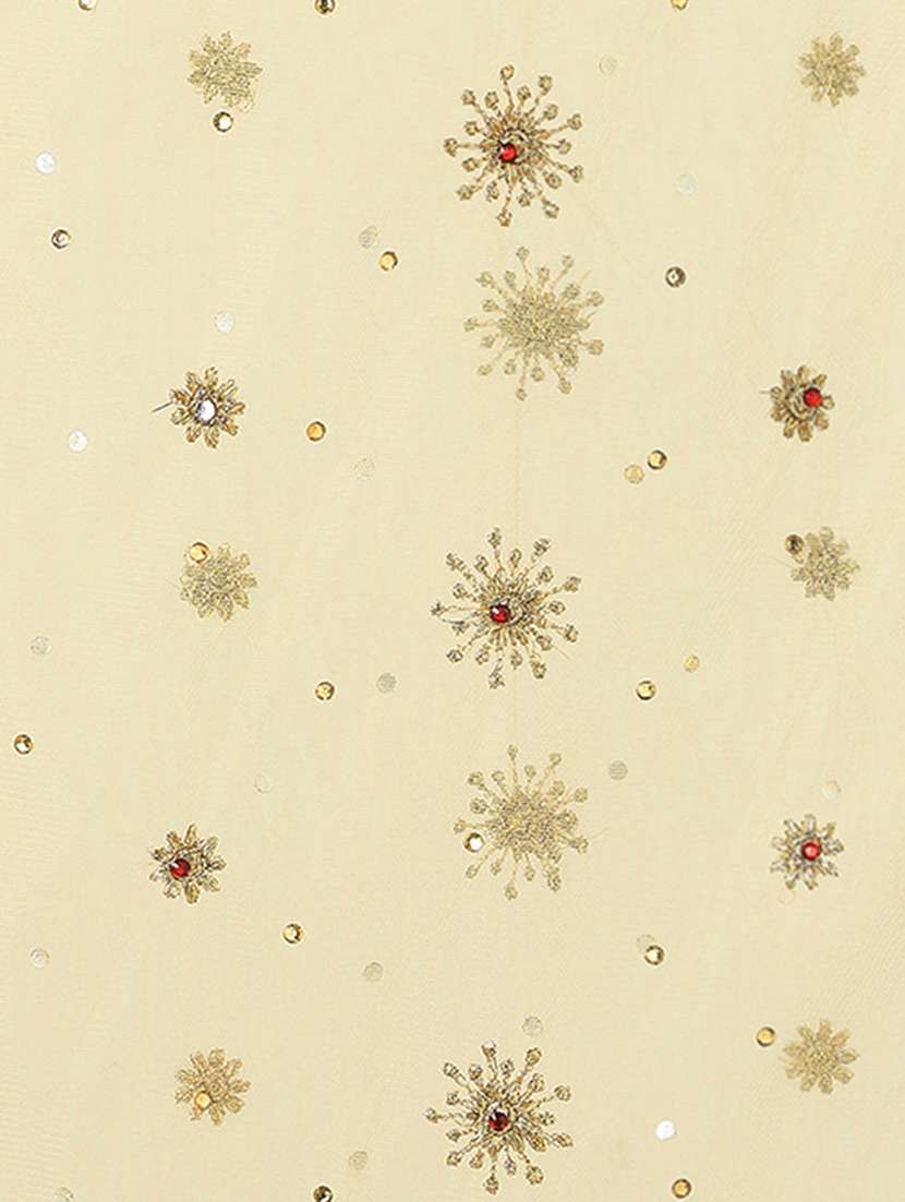 gold zari work net festive wear dupatta - 22085231 - Standard Image - 2