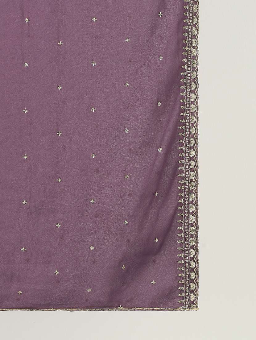 women solid with work festive dupatta - 22085232 - Standard Image - 2