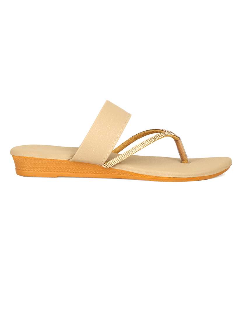 women solid slip on flat sandals - 22085251 - Standard Image - 2