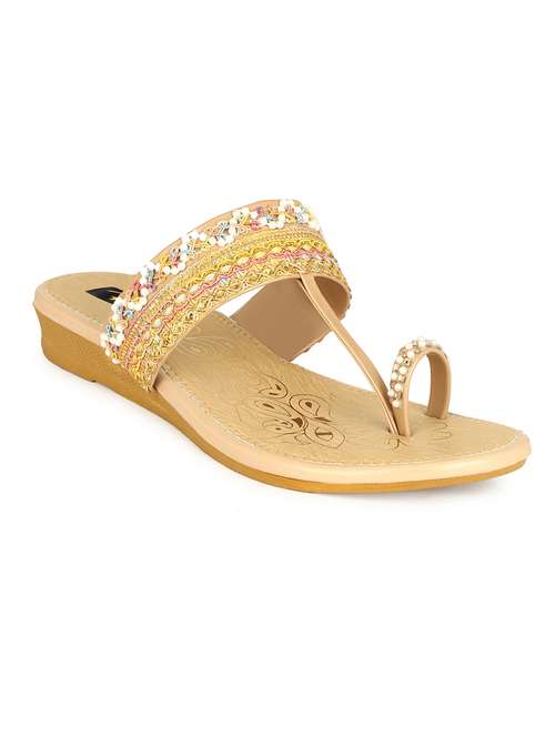 women one toe slip on flat sandals - 22085256 - Standard Image - 0