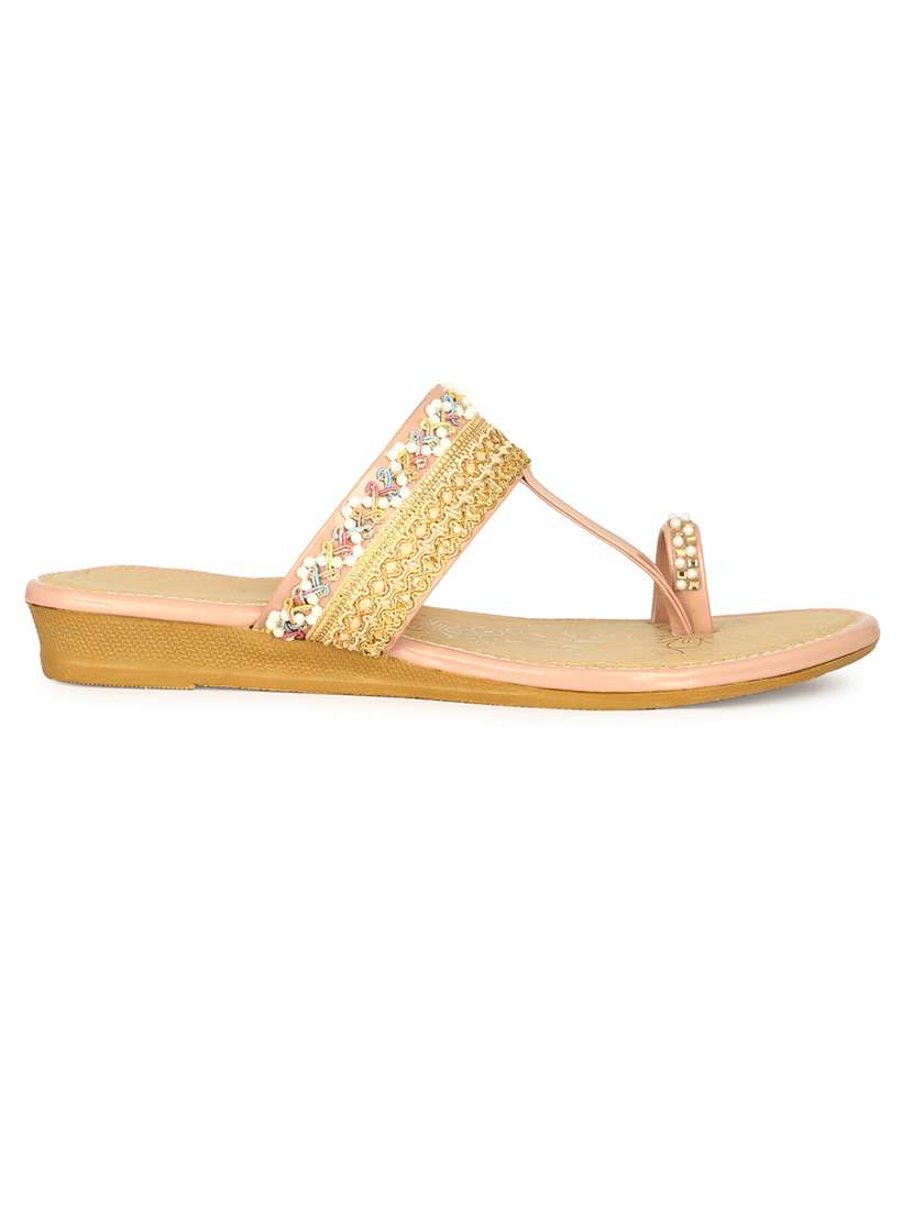 women one toe slip on flat sandals - 22085257 - Standard Image - 2
