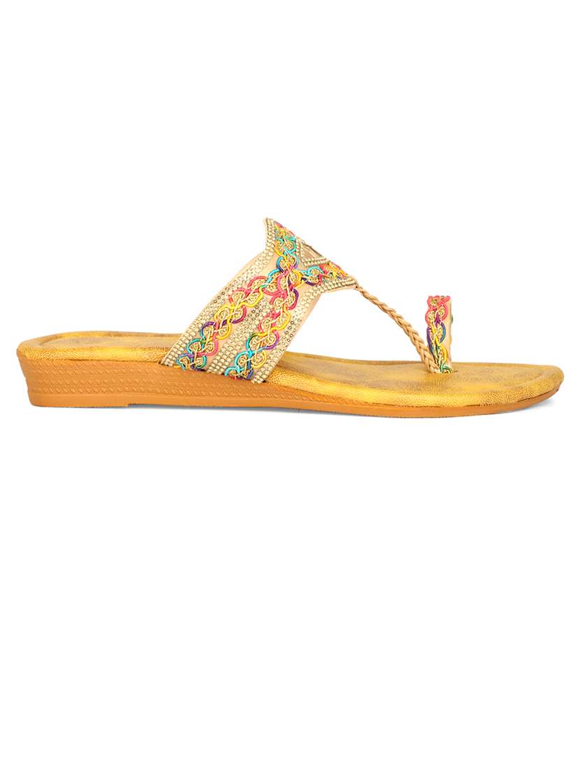 women one toe slip on flat sandals - 22085259 - Standard Image - 2