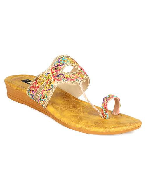 women one toe slip on flat sandals - 22085261 -  Standard Image - 0