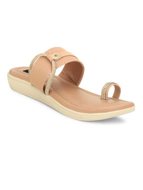 women one toe slip on flat sandals - 22085263 -  Standard Image - 0