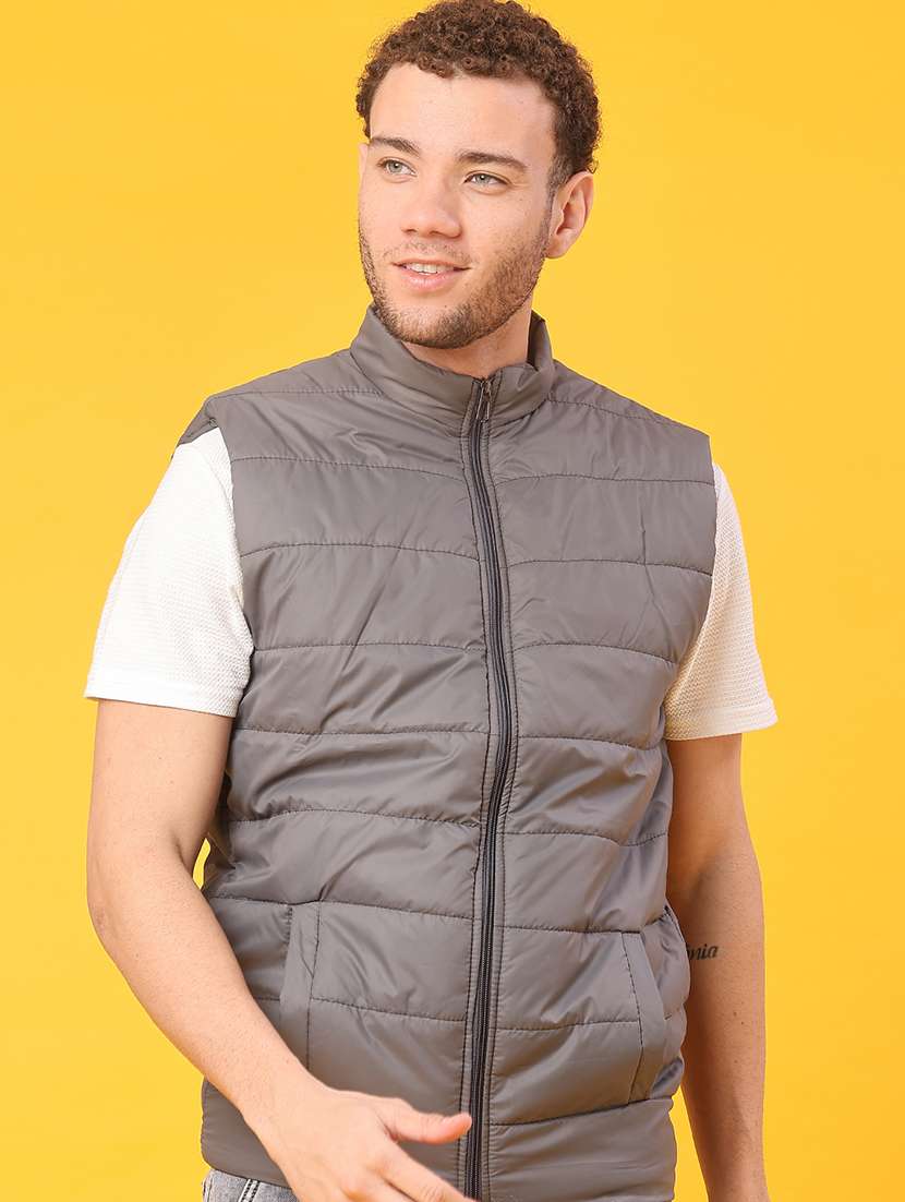 men solid sleeveless lightweight puffer jacket - 22085289 -  Standard Image - 2